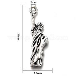 Тибетский стиль сплава Статуя Свободы подвесками&nbsp;TIBEP-Q043-152-RS