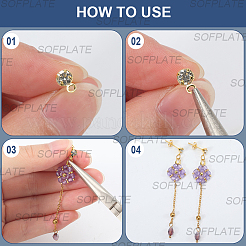 120 шт. 2-х цветная латунная фурнитура для сережек&nbsp;KK-SP0002-35