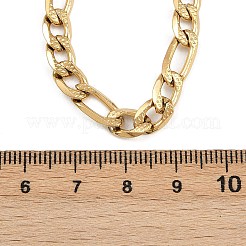 6 мм цепочка Фигаро из нержавеющей стали 304 для женщин NJEW-G177-02G