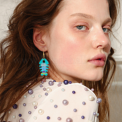 Серьги-подвески из рыбьей кости наборы для самостоятельного изготовления&nbsp;DIY-OC0008-05