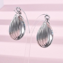 Латунные серьги-кольца&nbsp;EJEW-R025-30P