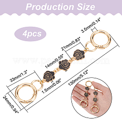 Удлинители ремешка для сумки с цветочным звеном из сплава эмали FIND-WR0006-30