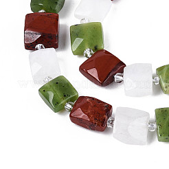 Нити бусин из натурального канадского нефрита G-T144-18A-01