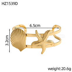 Из нержавеющей стали манжеты браслеты&nbsp;STAS-OY011-42G