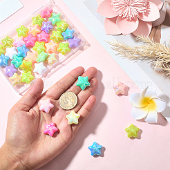 40шт УФ-покрытие непрозрачные акриловые бусины&nbsp;PACR-SC0001-12