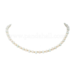 Ожерелья из бусин-ронделей из натурального жемчуга и ракушек&nbsp;NJEW-JN05852