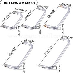 5шт. 5-х стильная алюминиевая рамка для кошелька&nbsp;FIND-CA0003-98