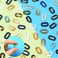 350 шт. 7 цвета акриловые соединительные кольца&nbsp;OACR-YW0002-47