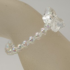 Прозрачные акриловые детские браслеты на детский подарок на день BJEW-JB00613-03