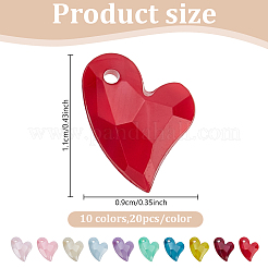 200шт 10 цвета акриловые подвески MACR-HY0001-14