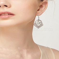 Наборы для самостоятельного изготовления сережек-подвесок из нержавеющей стали 304&nbsp;DIY-LP0005-21B-P