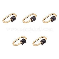 Латунь микропаве кубический цирконий винт карабин подвески с замком ZIRC-E164-08G