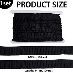 10 ярд полиэстеровой плиссированной атласной ленты со складками OCOR-FG0002-47B