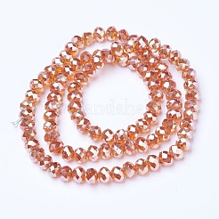 Стеклянные бусины с гальваническим покрытием &nbsp;EGLA-A034-T6mm-C13