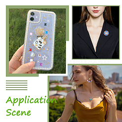 140 шт. 7-х цветные гальванические стеклянные кабошоны EGLA-CW0001-01