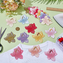 20 шт. 10-цветная ткань с рисунком лотоса&nbsp;PATC-AR0001-21