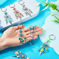 7шт брелок из синтетической бирюзы и сплава&nbsp;KEYC-TAC00042