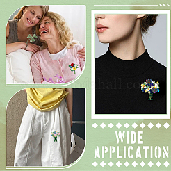 4 шт. 4 стиля стеклянные бусины пайетки цветы аксессуары для одежды&nbsp;DIY-WR0004-72