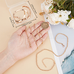 3шт. набор из 3-х стилей латунных цепочек для ожерелий&nbsp;NJEW-BBC0001-30