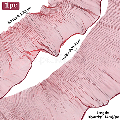 10 ярд прозрачного полиэстерового кружева с плиссировкой&nbsp;OCOR-GF0004-74H