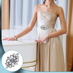 2 шт. Цветочные стеклянные стразы аксессуары для костюма FIND-FG0004-81B