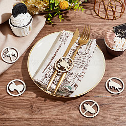 100 шт. 5 стиля необработанных деревянных вырезов WOOD-OC0002-88