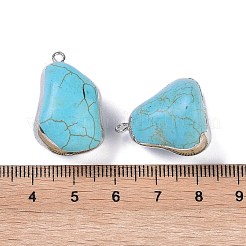 Синтетические бирюзовые подвески&nbsp;KK-F868-32P-02