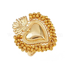 Латунь регулируемые манжеты кольца RJEW-P157-03G