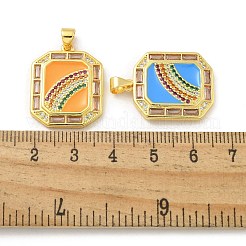 Латунь эмаль подвески&nbsp;KK-U044-13G