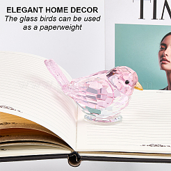 Стеклянная демонстрационная скульптура для птиц&nbsp;AJEW-WH20019-58A