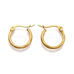 Серьги-кольца из нержавеющей стали 304 с ионным покрытием (IP) EJEW-D195-G