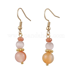 Круглые серьги с сердоликом EJEW-JE06469