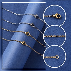 4 шт. 2 цвета 304 нержавеющая сталь трос цепочка ожерелье изготовление&nbsp;STAS-FS0001-80