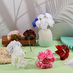 9 шт. искусственный цветок из двухцветной шелковой ткани&nbsp;AJEW-CA0005-10