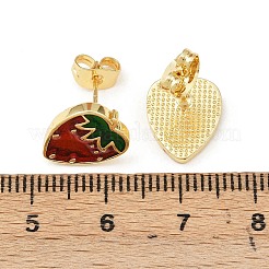 Серьги-гвоздики из латуни&nbsp;EJEW-B154-06G-04