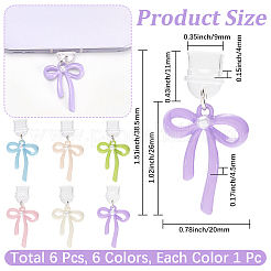 6 шт. 6-х цветные силиконовые мобильные пылезащитные заглушки&nbsp;FIND-CN0002-02