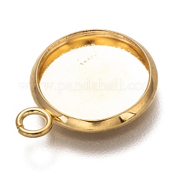 Оправы для подвесок из нержавеющей стали 304 в виде кабошонов STAS-Z030-01H-G