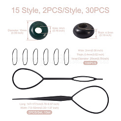 Наборы для самостоятельного изготовления накладок для волос DIY-FW0001-30