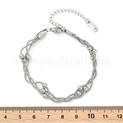 Браслеты-спутнички из нержавеющей стали 304&nbsp;BJEW-Z106-01P