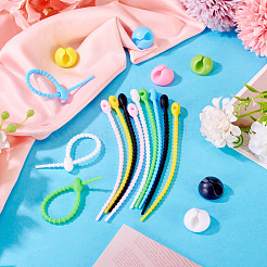 12 шт. пластиковый ПВХ-органайзер для кабеля&nbsp;AJEW-TA0002-50