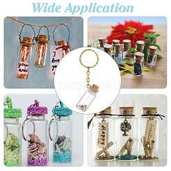 12 шт. мини-стеклянная бутылка желаний с подвеской и пластиковыми пайетками KEYC-DR00007