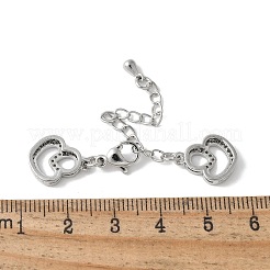 Удлинитель цепи из латуни с прозрачным кубическим цирконием KK-F893-14P