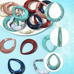 24шт 6 цвета акриловые большие подвески&nbsp;OACR-FS0002-65