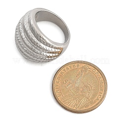 Кольцо на широкий палец из нержавеющей стали 304 для унисекс&nbsp;RJEW-Z076-02P-02