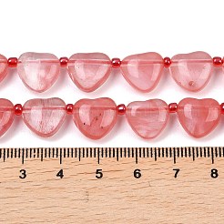 Вишневого кварца стеклянные бусы пряди&nbsp;G-NH0069-A06