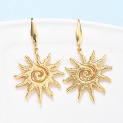 Серьги-подвески из нержавеющей стали Sun 304 X-EJEW-C142-10G