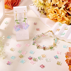 110 шт. 11-цветные прозрачные стеклянные колпачки для бусин&nbsp;DGLA-TA0001-39