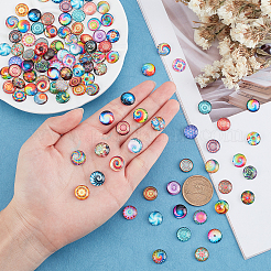 Flatback стеклянные кабошоны для поделок проектов GGLA-S047-04A-A12mm