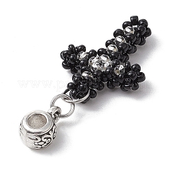 2 шт. 2 стиля 3D стеклянные бусины крестики-подвески&nbsp;PALLOY-MZ00576