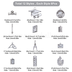 72 шт. 12 подвески из сплава в тибетском стиле на тему выпускного&nbsp;TIBE-SC0001-71